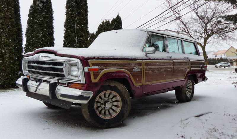 This is where the Jeep sat two weeks ago. It was cold, and my wrenching speed took a major hit.